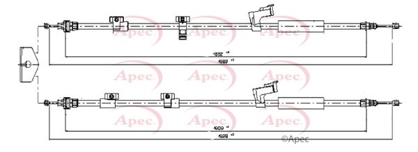 Apec Handbrake Cable CAB1613 - image 2