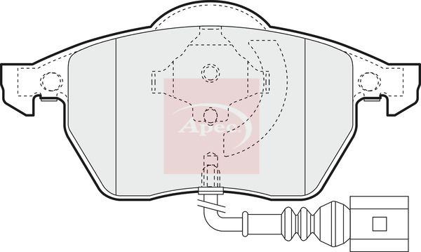 Apec Brake Pads Set PAD1110 - image 2