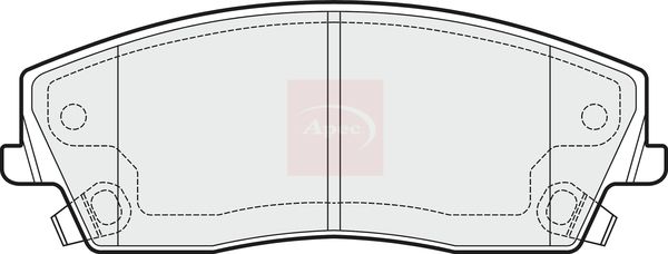 Apec Brake Pads Set PAD1489 - image 2