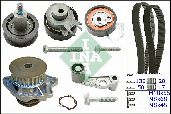 INA Timing Belt Kit & Water Pump 530036030 - image 2