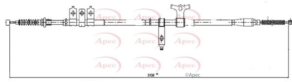 Apec Handbrake Cable CAB1600 - image 2