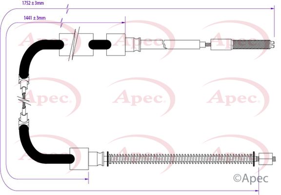 Apec Handbrake Cable CAB1407 - image 2