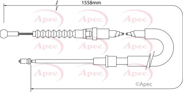 Apec Handbrake Cable CAB1547 - image 2