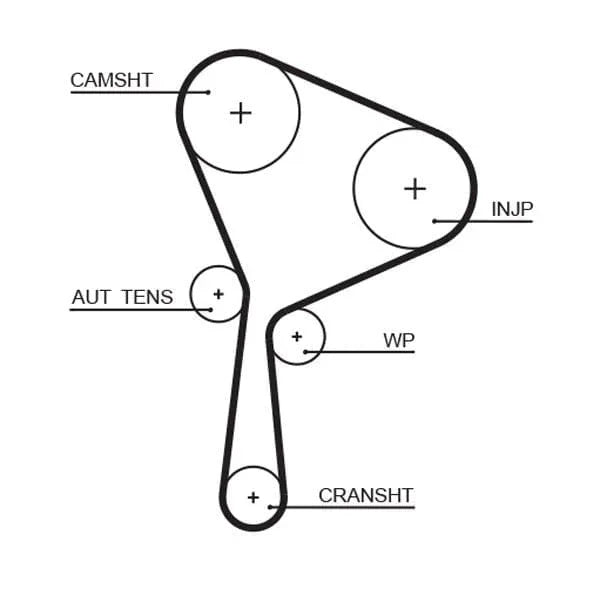 Gates Timing Belt PowerGrip 5654XS - image 2