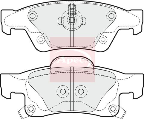 Apec Brake Pads Set PAD1800 - image 2
