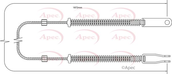 Apec Handbrake Cable CAB1392 - image 2