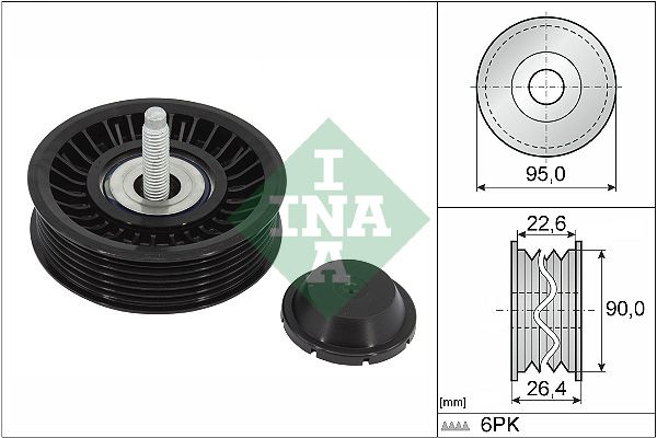 INA Drive Belt Deflection Guide Pulley 532089110 - image 2