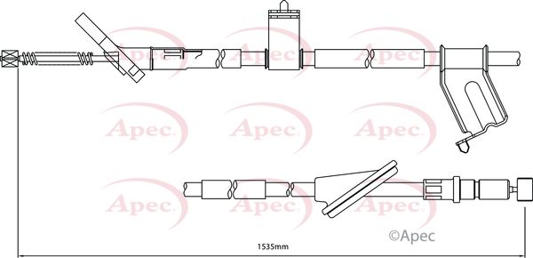 Apec Handbrake Cable CAB1216 - image 2