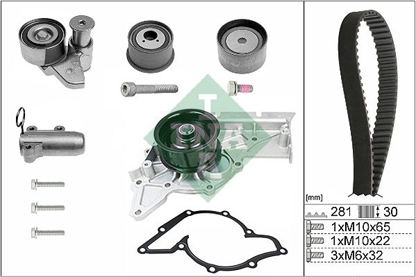 INA Timing Belt Kit & Water Pump 530048030 - image 2