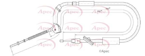 Apec Handbrake Cable CAB1129 - image 2