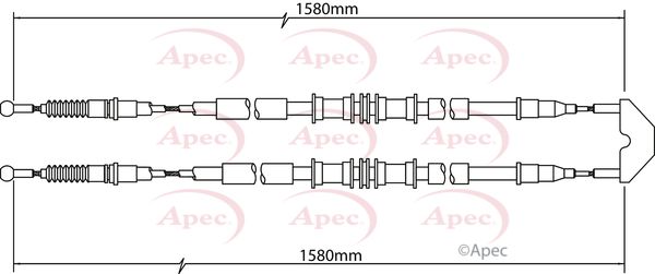 Apec Handbrake Cable CAB1462 - image 2
