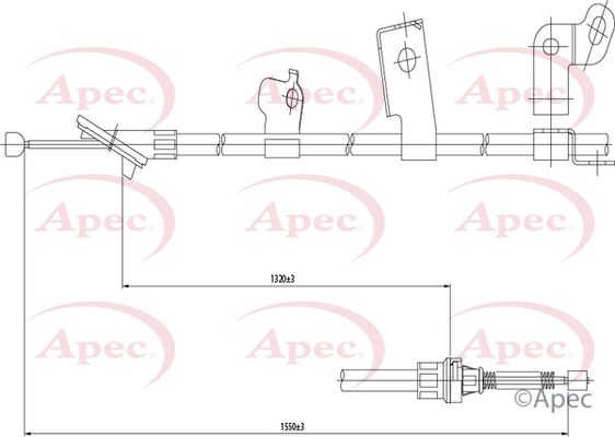 Apec Handbrake Cable CAB1538 - image 2