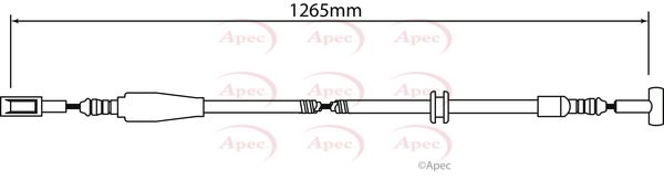 Apec Handbrake Cable CAB1242 - image 2