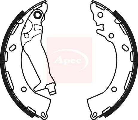 Apec Brake Shoes Set SHU804 - image 2