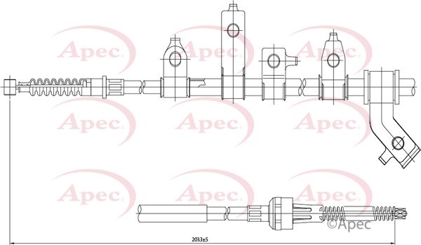 Apec Handbrake Cable CAB1539 - image 2