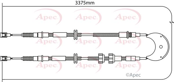 Apec Handbrake Cable CAB1167 - image 2