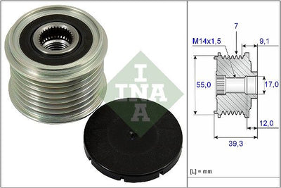 INA Overrunning Alternator Pulley 535026010