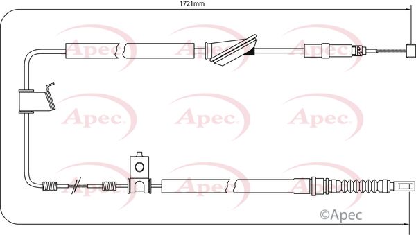 Apec Handbrake Cable CAB1207 - image 2