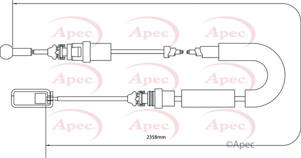 Apec Handbrake Cable CAB1053 - image 2