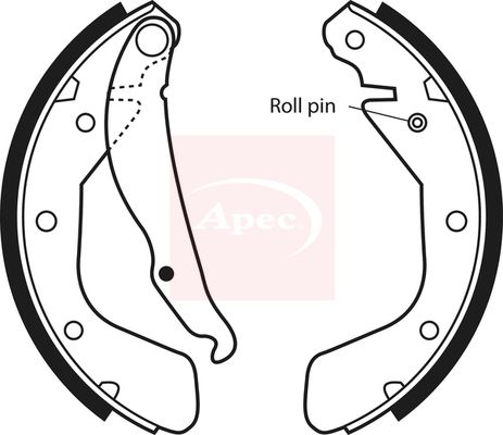 Apec Brake Shoes Set SHU494 - image 2
