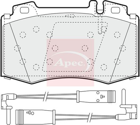 Apec Brake Pads Set PAD1535 - image 2
