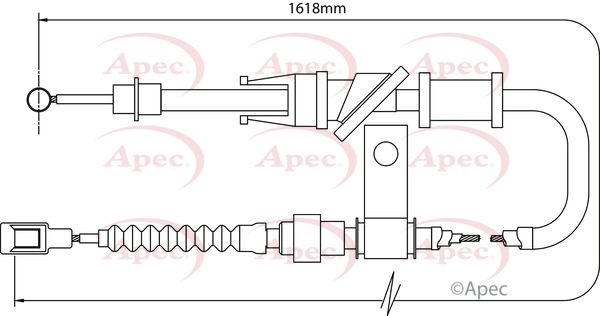 Apec Handbrake Cable CAB1508 - image 2