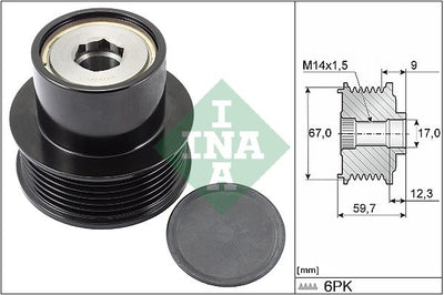 INA Overrunning Alternator Pulley 535028810