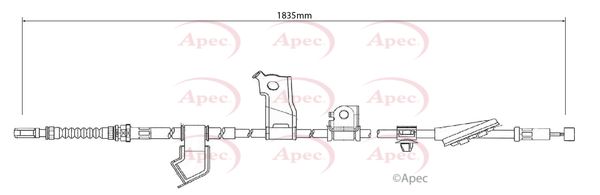 Apec Handbrake Cable CAB1317 - image 2