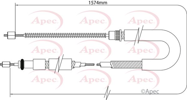 Apec Handbrake Cable CAB1336 - image 2