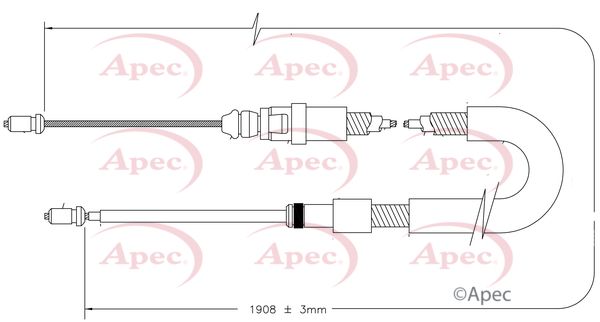 Apec Handbrake Cable CAB1410 - image 2