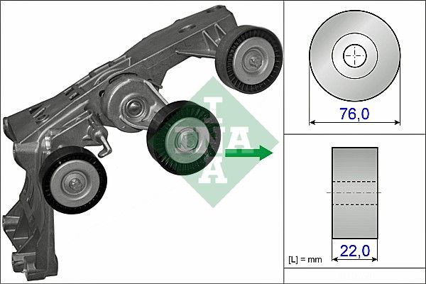 INA Drive Belt Tensioner Pulley 534043110 - image 2