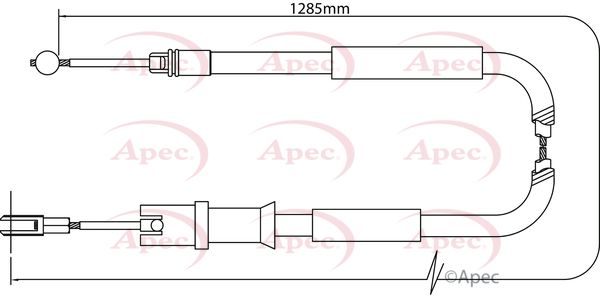 Apec Handbrake Cable CAB1293 - image 2