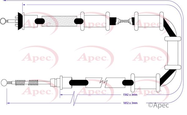 Apec Handbrake Cable CAB1278 - image 2
