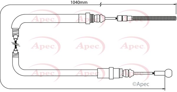 Apec Handbrake Cable CAB1055 - image 2