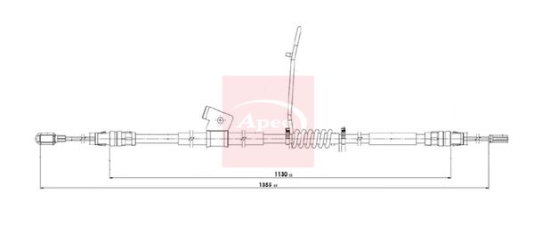 Apec Handbrake Cable CAB1893 - image 2