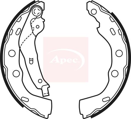 Apec Brake Shoes Set SHU709 - image 2