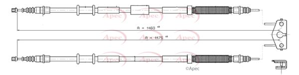 Apec Handbrake Cable CAB1461 - image 2