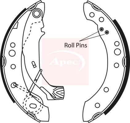 Apec Brake Shoes Set SHU638 - image 2