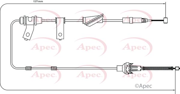 Apec Handbrake Cable CAB1263 - image 2