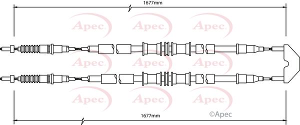 Apec Handbrake Cable CAB1497 - image 2
