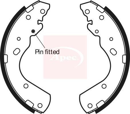 Apec Brake Shoes Set SHU630 - image 2