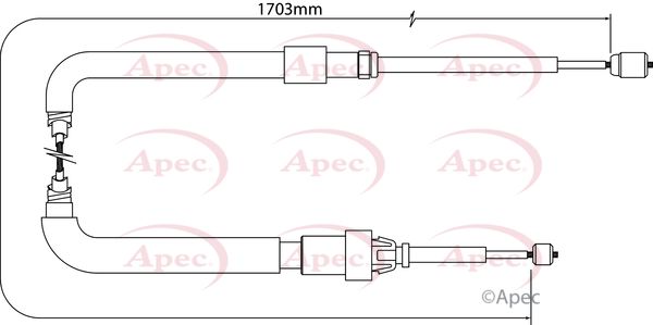 Apec Handbrake Cable CAB1546 - image 2
