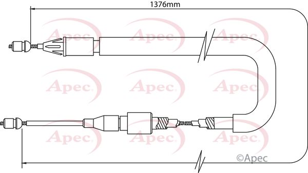 Apec Handbrake Cable CAB1355 - image 2