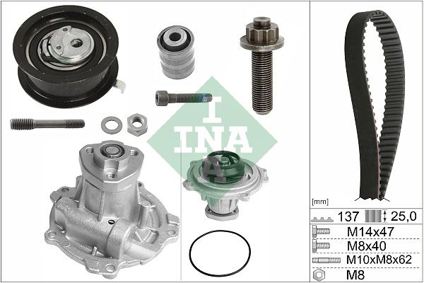 INA Timing Belt Kit & Water Pump 530037731 - image 2