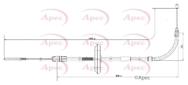Apec Handbrake Cable CAB1797 - image 2