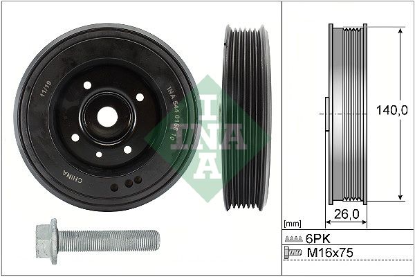 INA Crankshaft Pulley (tvd) 544015820 - image 2