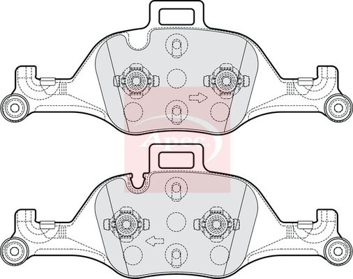 Apec Brake Pads Set PAD2187 - image 2