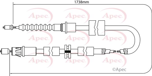 Apec Handbrake Cable CAB1163 - image 2