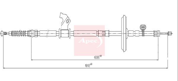 Apec Handbrake Cable CAB1919 - image 2