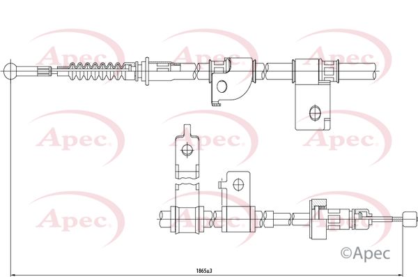 Apec Handbrake Cable CAB1515 - image 2